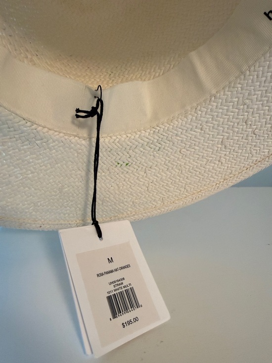 Onia Women\'s Cream Straw Hat with Floral Print